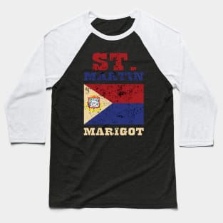 Flag of St Martin Baseball T-Shirt